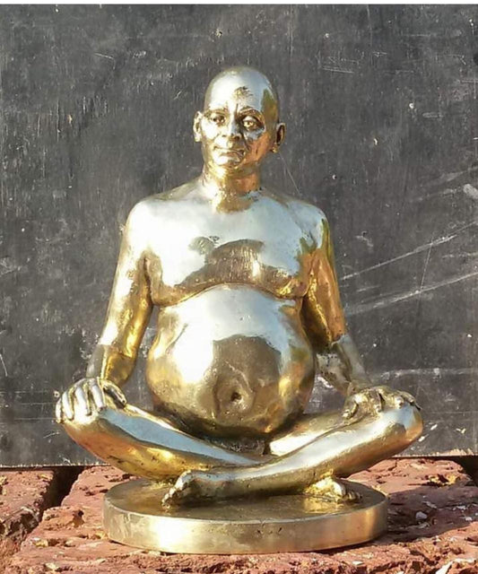 Bhagwan Nityanand Bronze Statue – Aasana Pose (Palkhi Murti Replica) image 0