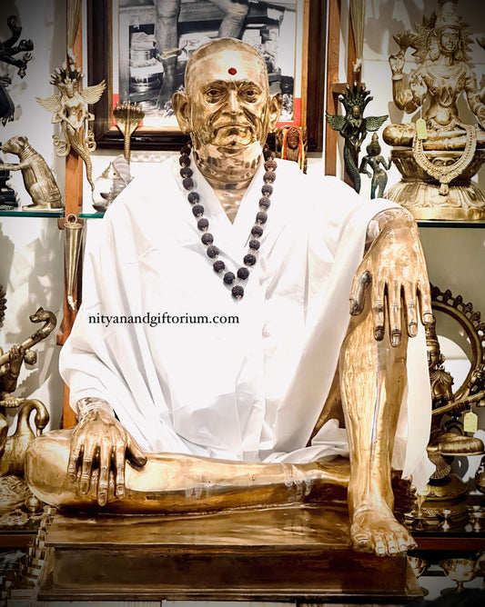 Bronze Bhagwan Nityananda Statue 36" (3rd Edition – Ganeshpuri)