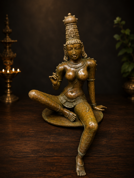 Bronze Seated Goddess Parvati Statue – 19