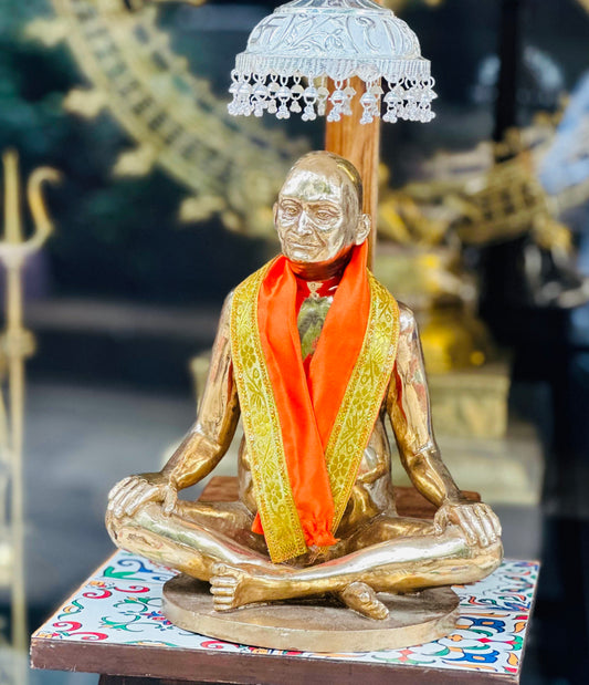 Bhagwan Nityanand Bronze Statue – Aasana Pose (Palkhi Murti Replica) image 1