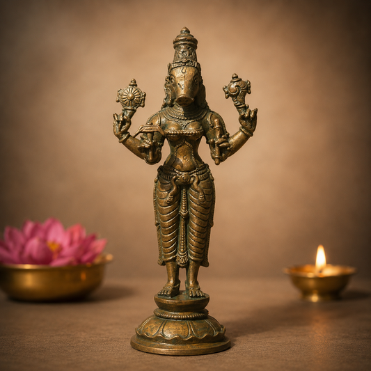 Standing Goddess Varahi Statue – Panchaloha Traditional Idol 5"