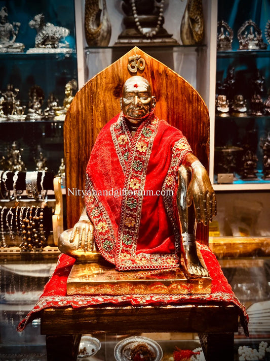Bronze Bhagwan Nityananda Statue 12 "