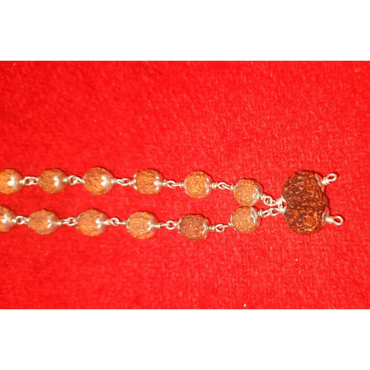 Rudraksha Mala with Gauri-Shankar bead image 1