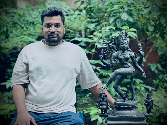 Bronze Ardhanarishwara (Shiva-Parvati) Statue – 27.5"